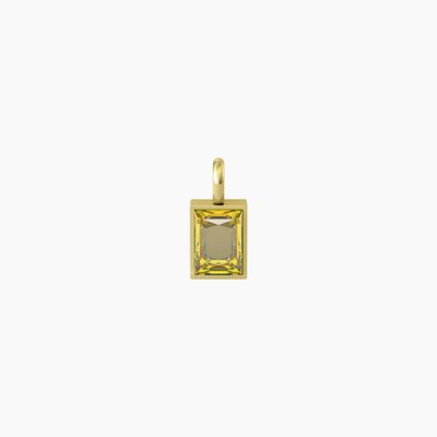 Ciondolo con zircone giallo taglio baguette Kidult