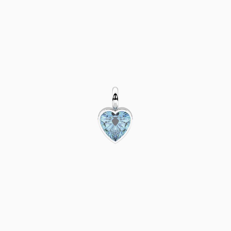 Ciondolo con zircone azzurro taglio cuore Kidult