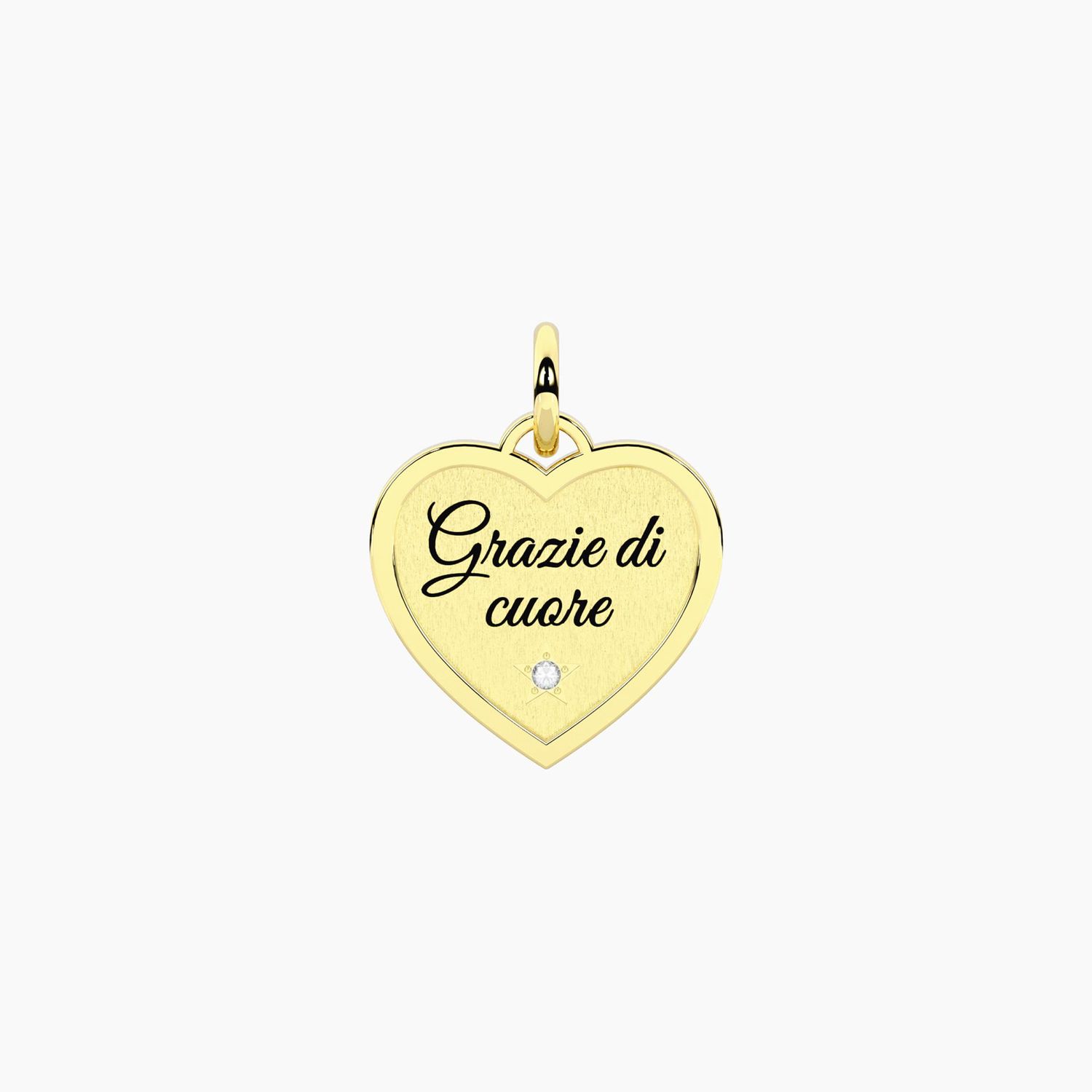 Ciondolo dorato grazie di cuore Kidult
