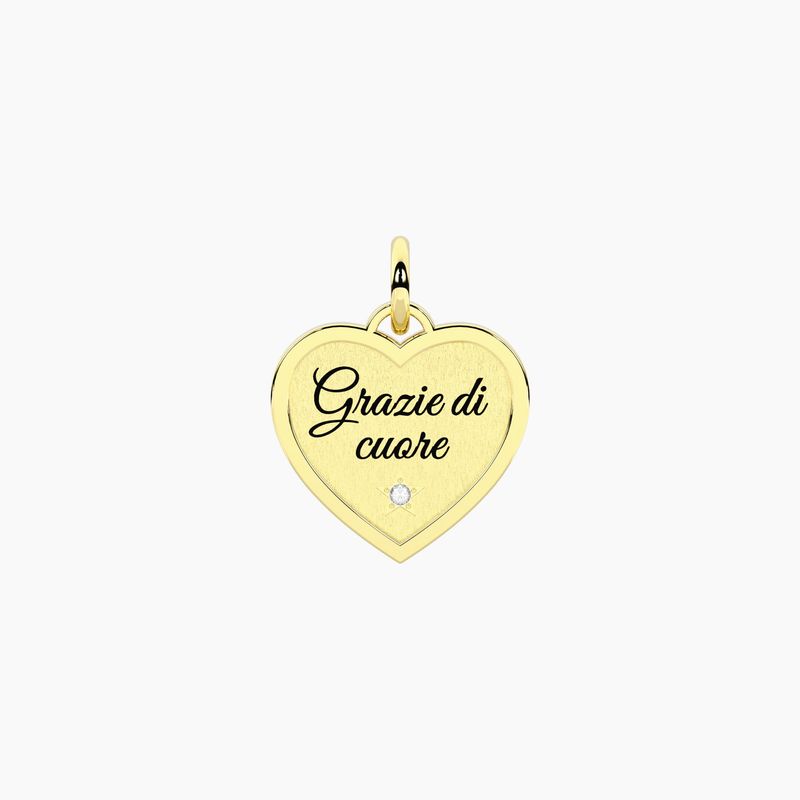 Ciondolo dorato grazie di cuore Kidult