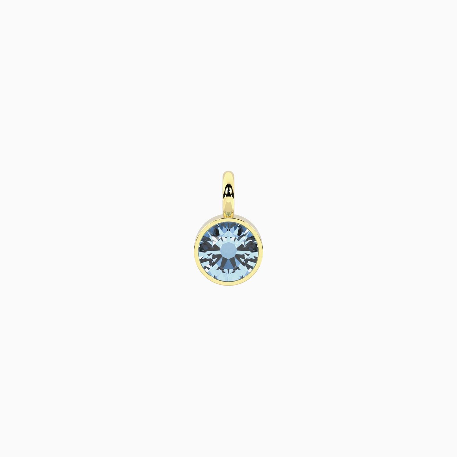 Ciondolo dorato con zircone azzurro Kidult