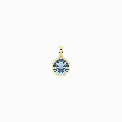 Ciondolo dorato con zircone azzurro Kidult