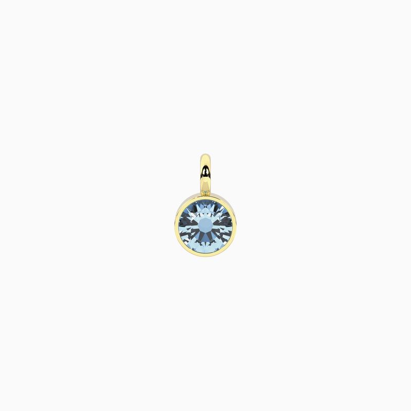 Ciondolo dorato con zircone azzurro Kidult
