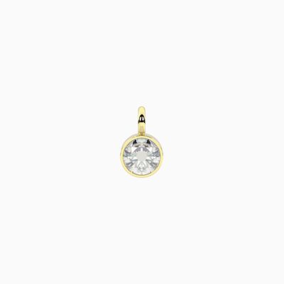 Ciondolo dorato con zircone tondo Kidult