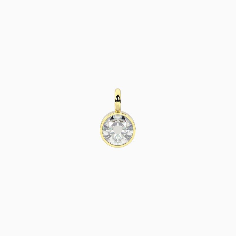 Ciondolo dorato con zircone tondo Kidult