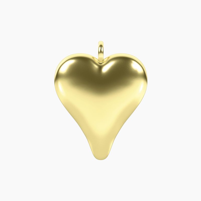 Ciondolo dorato cuore allungato Kidult