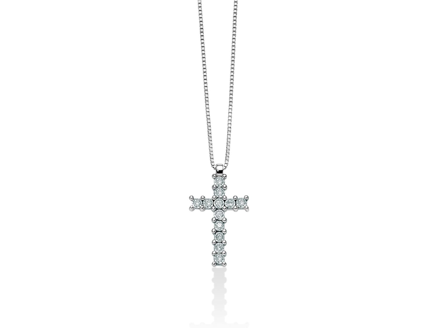 Croce in oro Con Diamante  Con Croce Miluna