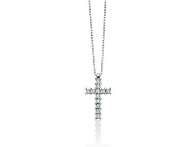 Croce in oro Con Diamante Con Croce Miluna Croce in oro Con Diamante Con Croce Miluna