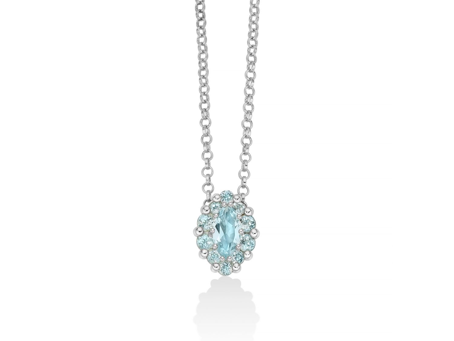 Collana in argento e Topazio Goccia Miluna