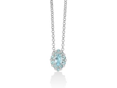 Collana in argento e Topazio Goccia Miluna Collana in argento e Topazio Goccia Miluna