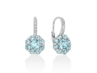 Orecchini in argento con TOpazio a Fiore Miluna Orecchini in argento con TOpazio a Fiore Miluna