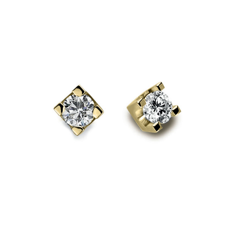 Orecchini in oro 9 carati e diamanti OroGioia Orecchini in oro 9 carati e diamanti OroGioia