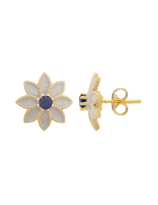 Orecchini Royale mini pietre blu - Spadafora Gioielli Orecchini Royale mini pietre blu - Spadafora Gioielli