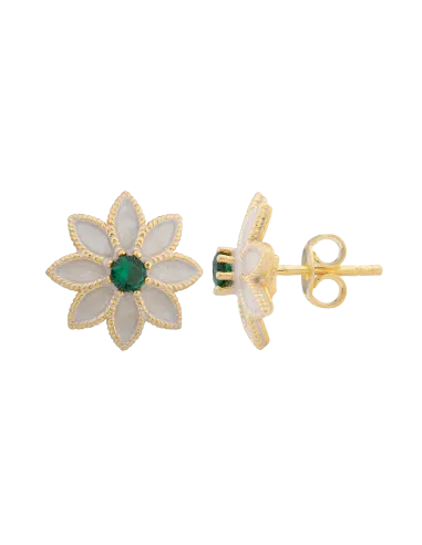 Orecchini Royale mini pietre verdi - Spadafora Gioielli Orecchini Royale mini pietre verdi - Spadafora Gioielli