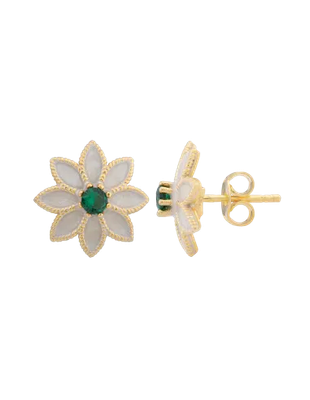 Orecchini Royale mini pietre verdi - Spadafora Gioielli Orecchini Royale mini pietre verdi - Spadafora Gioielli