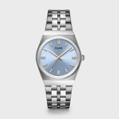 Orologio Cluse Donna Retro 70's Watch Steel, Light Blue, Silver Colour Orologio Cluse Donna Retro 70's Watch Steel, Light Blue, Silver Colour