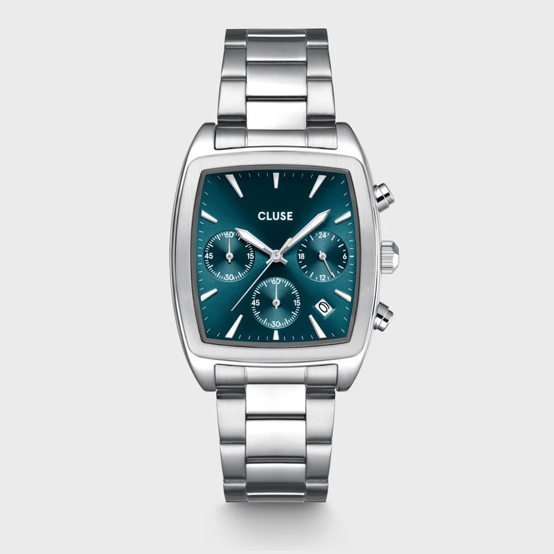Orologio Cluse Uomo Quartaut Chrono Watch Steel, Blue, Silver Colour Orologio Cluse Uomo Quartaut Chrono Watch Steel, Blue, Silver Colour