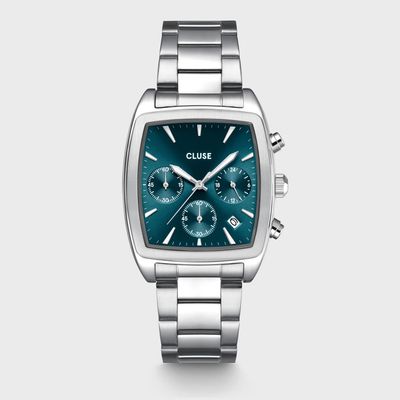 Orologio Cluse Uomo Quartaut Chrono Watch Steel, Blue, Silver Colour Orologio Cluse Uomo Quartaut Chrono Watch Steel, Blue, Silver Colour