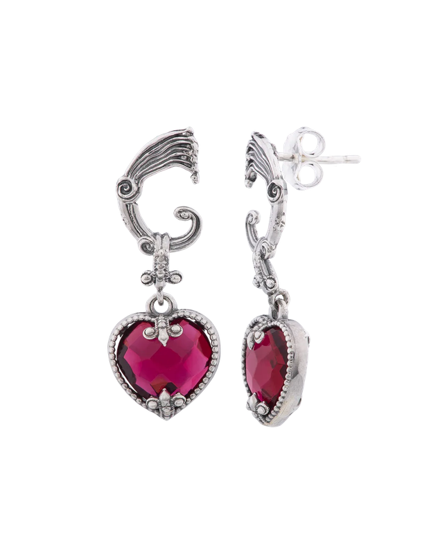 Orecchini Cuore Rossi- Spadafora Gioielli Orecchini Cuore Rossi- Spadafora Gioielli