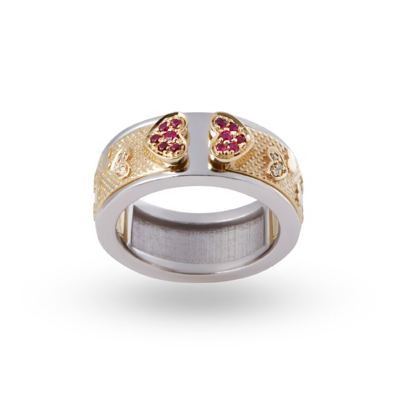 Anello 'Scrigno' oro e rubini - Gerardo Sacco