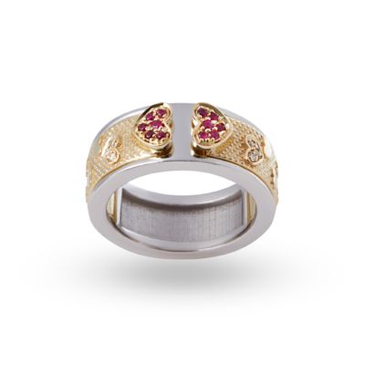 Anello 'Scrigno' oro e rubini - Gerardo Sacco