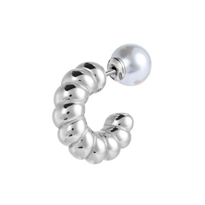 Orecchino a lobo a cerchietto 1,8cm con chiusura perla Marlu