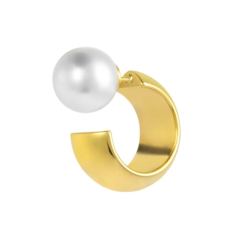 Orecchino a lobo a cerchietto 1,8cm con chiusura perla Marlu' - 33OR0072G