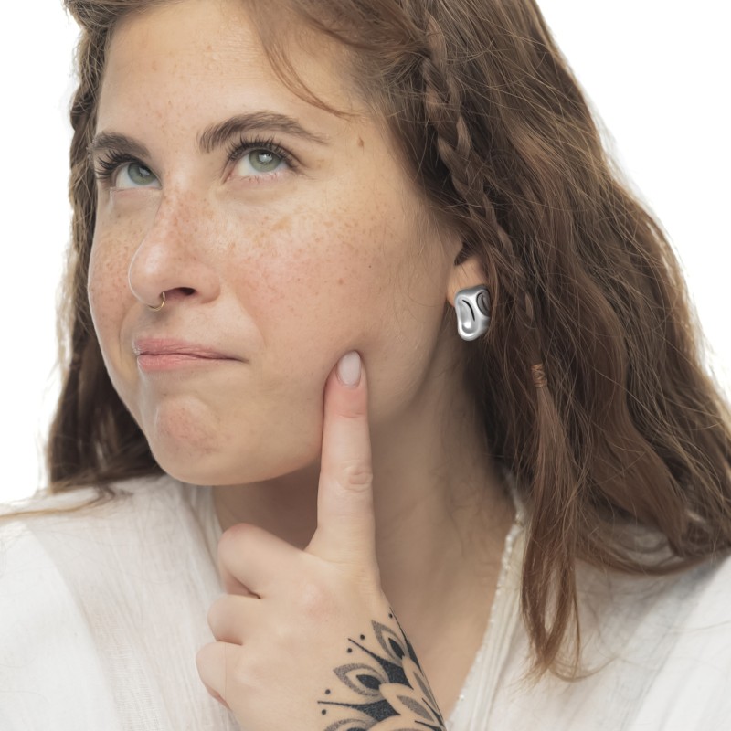 Orecchino a lobo quadrato irregolare  Marlu' - 33OR0086