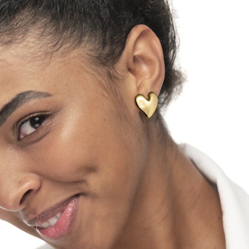 Orecchino a lobo cuore irregolare 2,1cm Marlu' - 33OR0087G
