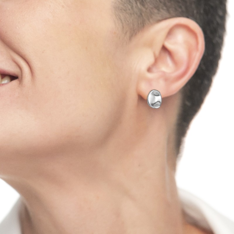 Orecchino a lobo bottone irregolare  Marlu' - 33OR0088