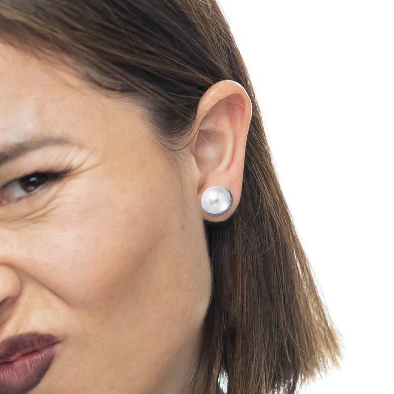 Orecchino a lobo con perla 1,5cm Marlu' - 33OR0092-W