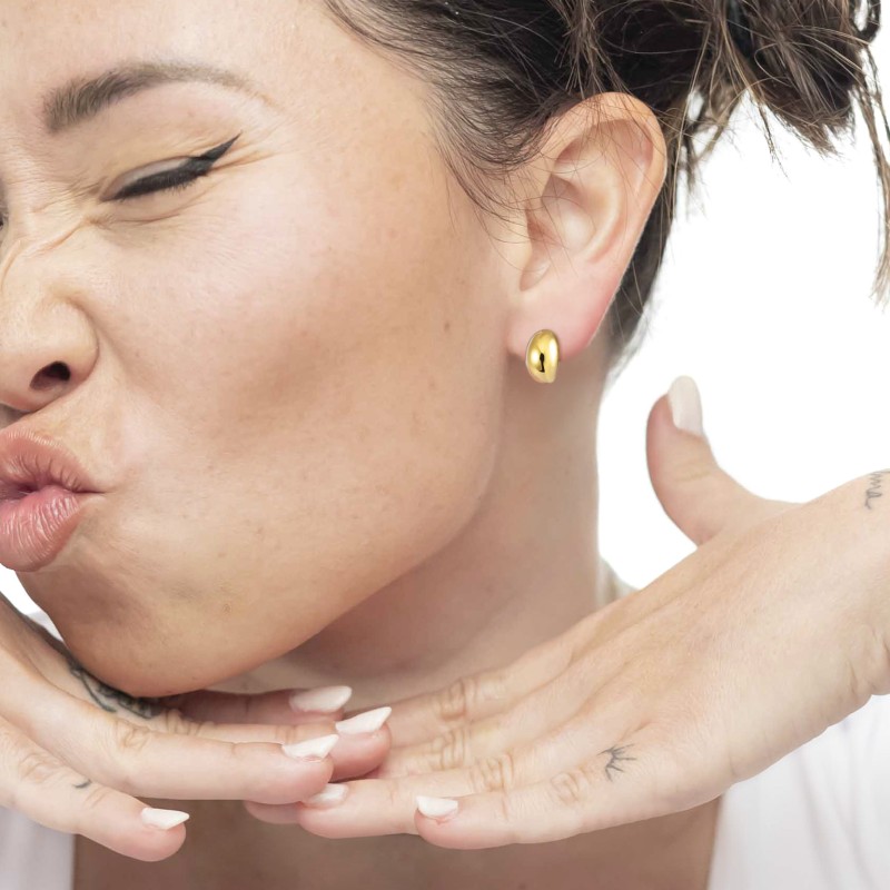 Orecchino a lobo ovale Marlu' - 33OR0091G