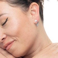 Orecchino a lobo goccia 2,2 cm con chiusura perla Marlu' - 33OR0073