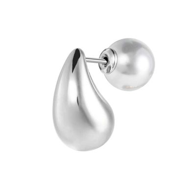 Orecchino a lobo goccia 1,8 cm con chiusura perla Marlu