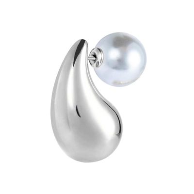 Orecchino a lobo goccia 2,6 cm con chiusura perla Marlu