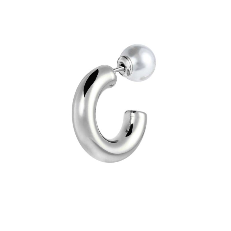 Orecchino a lobo a cerchietto 1,9cm con chiusura perla Marlu' - 33OR0079