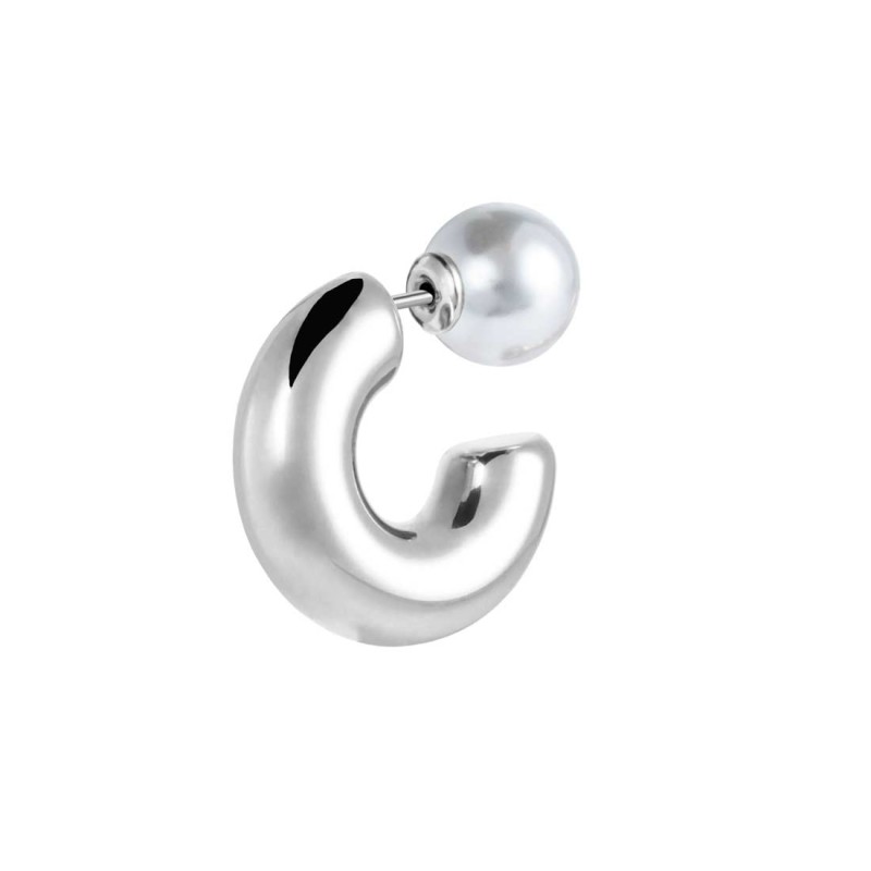 Orecchino a lobo a cerchietto 2,2cm con chiusura perla  Marlu' - 33OR0080