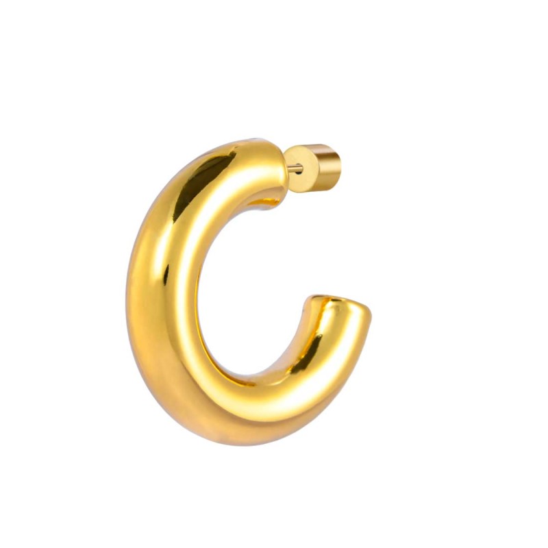 Orecchino a lobo a cerchietto 2,9cm con chiusura perla Marlu' - 33OR0081G