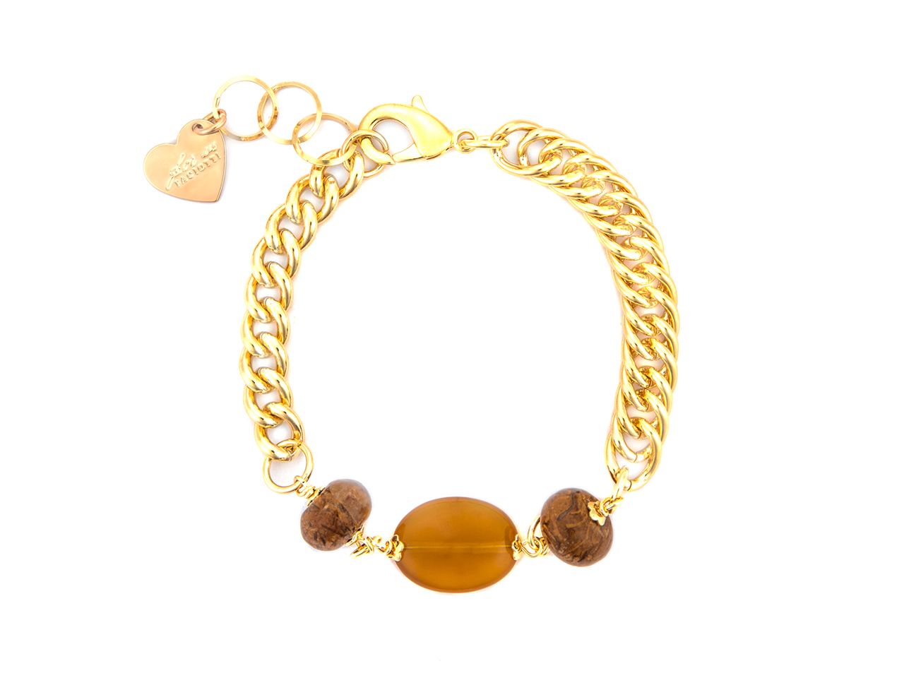 Bracciale Donna 4us Paciotti OTT ROND BRONZITE E AGATA