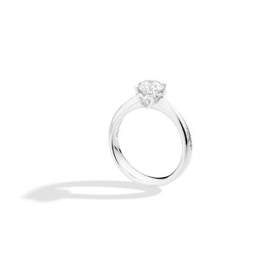 Anello Solitario Anniversary oro bianco e diamanti - Re Carlo Anello Solitario Anniversary oro bianco e diamanti - Re Carlo