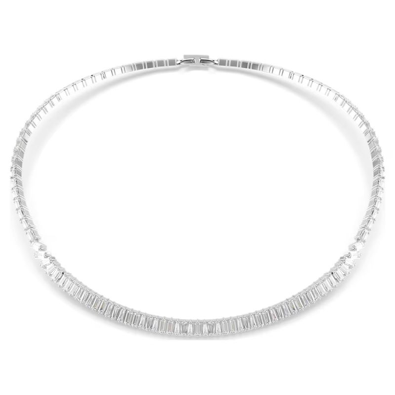 Collana Matrix Taglio baguette, Bianca Swarovski