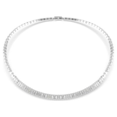 Collana Matrix Taglio baguette, Bianca Swarovski