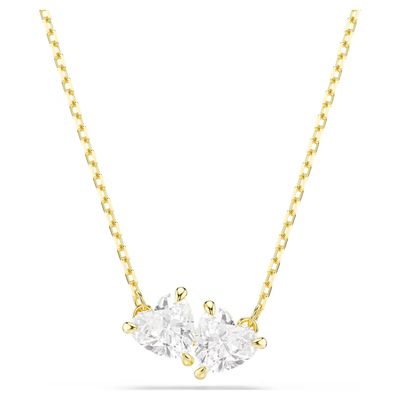 Collana Mesmera Attract Cuore, Bianca, Placcato color orSwarovski