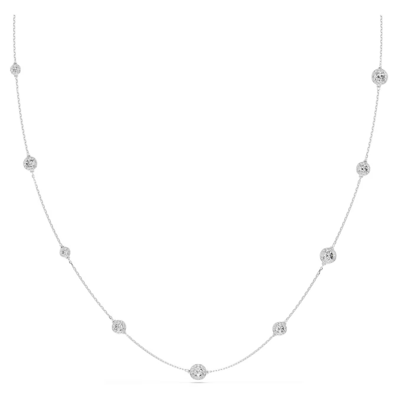Collana Una Angelic Taglio Round, Bianca  Swarovski