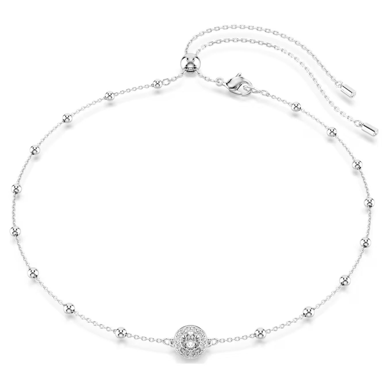 Collana Una Angelic Taglio Round, Bianca  Swarovski