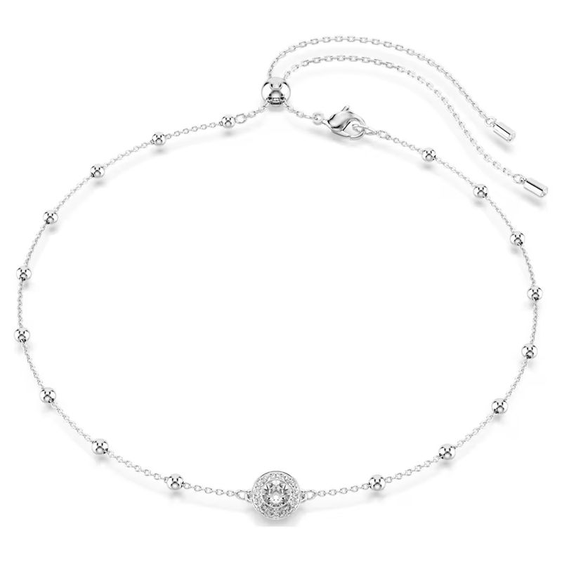 Collana Una Angelic Taglio Round, Bianca  Swarovski