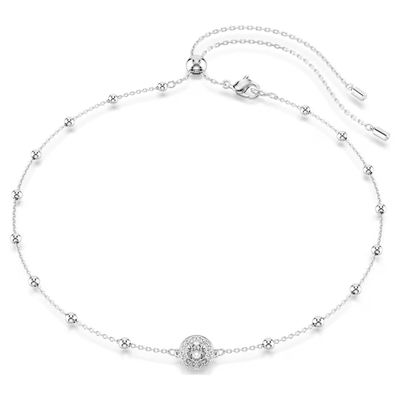 Collana Una Angelic Taglio Round, Bianca  Swarovski