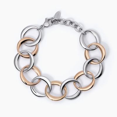 Bracciale in acciaio con elementi tondi - 2Jewels
