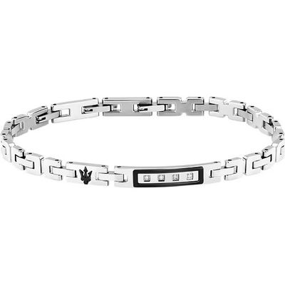Bracciale Uomo Acciaio Con Diamante Maserati