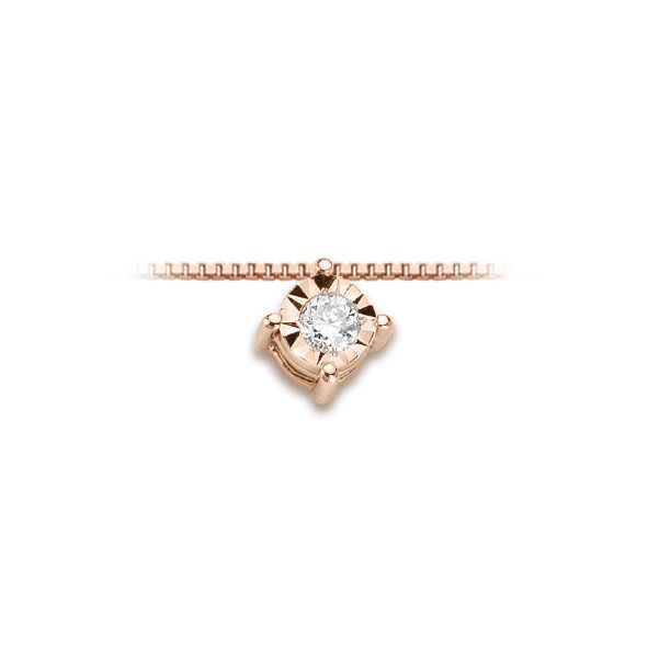 Pendente Con Griffe In Oro Rose' E Diamante DonnaOro Luce